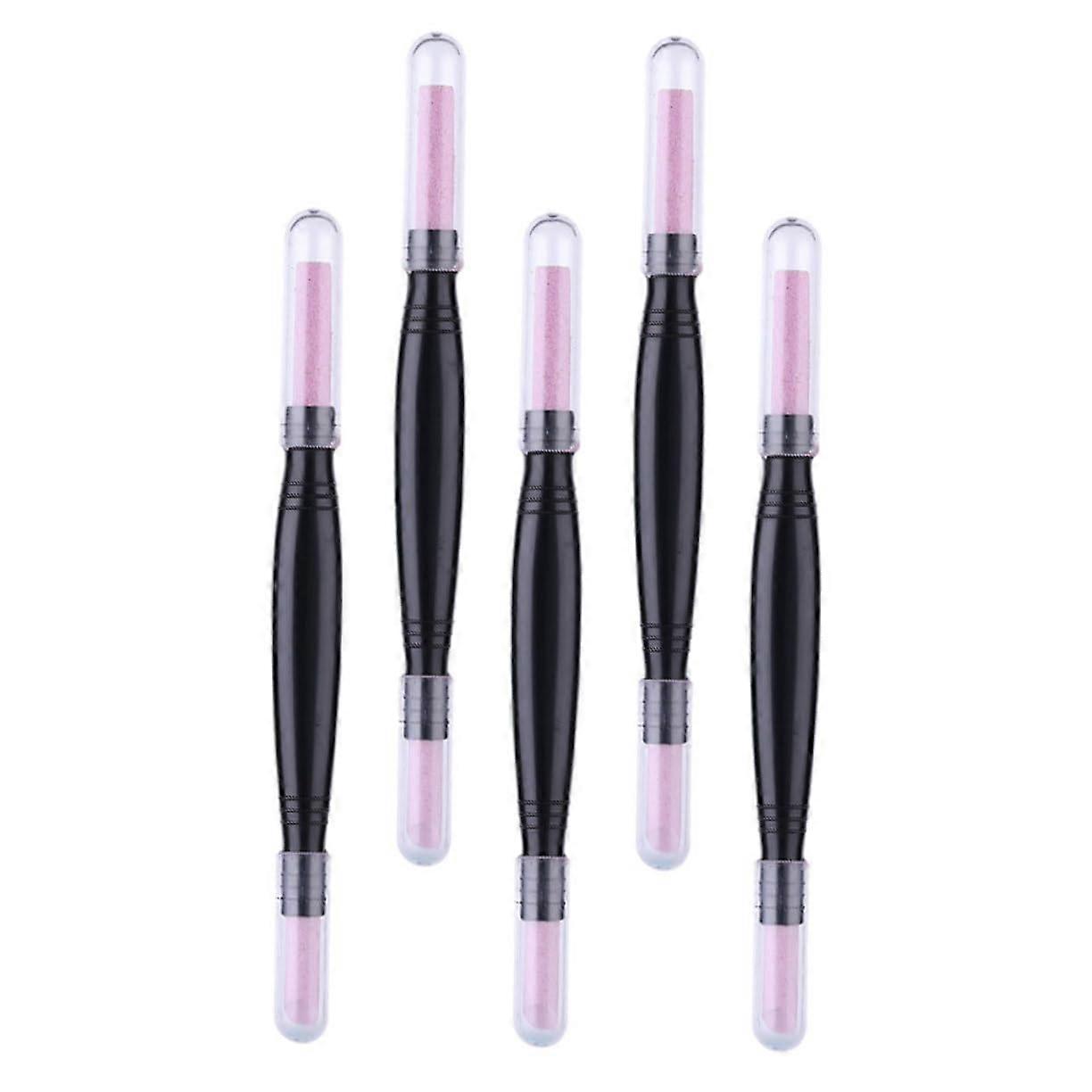 Manicure Tools Set with DoubleHeaded Cuticle Remover Pen, Ergonomic Grip, Nail Buffing Kit