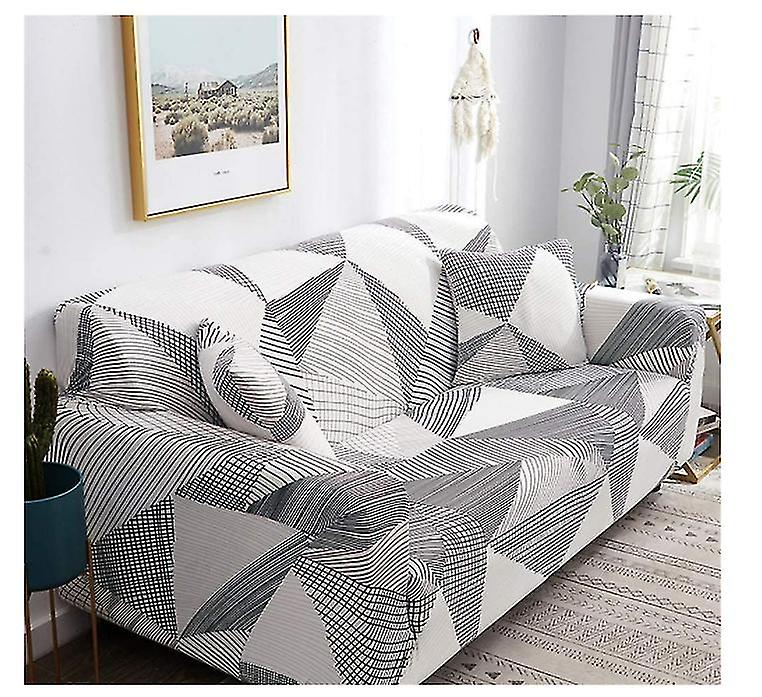 Sofas For Living Room,sofa Covers Stretch Settee Couch Cover Patterned Slipcovers 3 Seater(white)