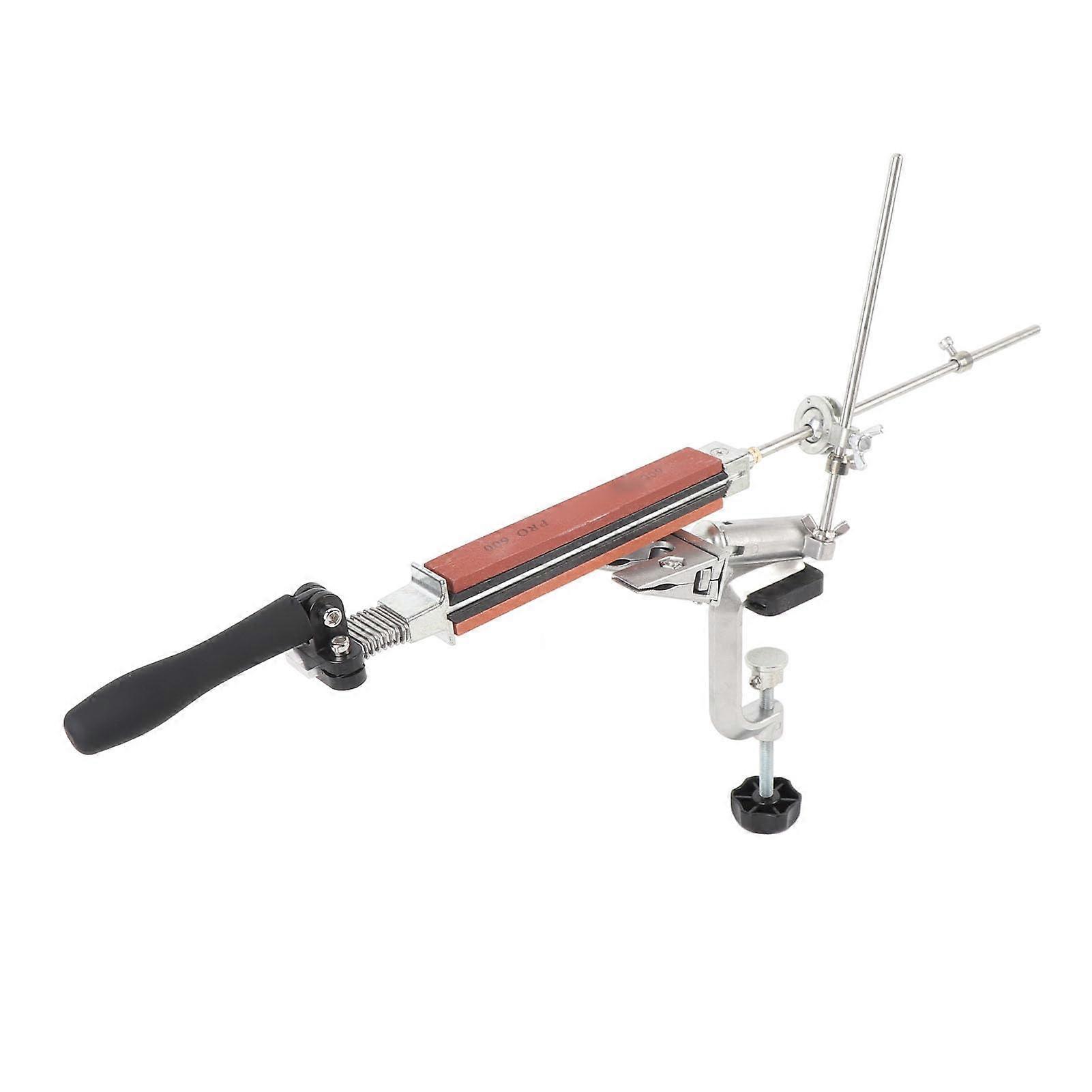 Knife Sharpening System 360° Flip Adjustable Clamp with 10 Whetstones Fixed Angle Sharpener
