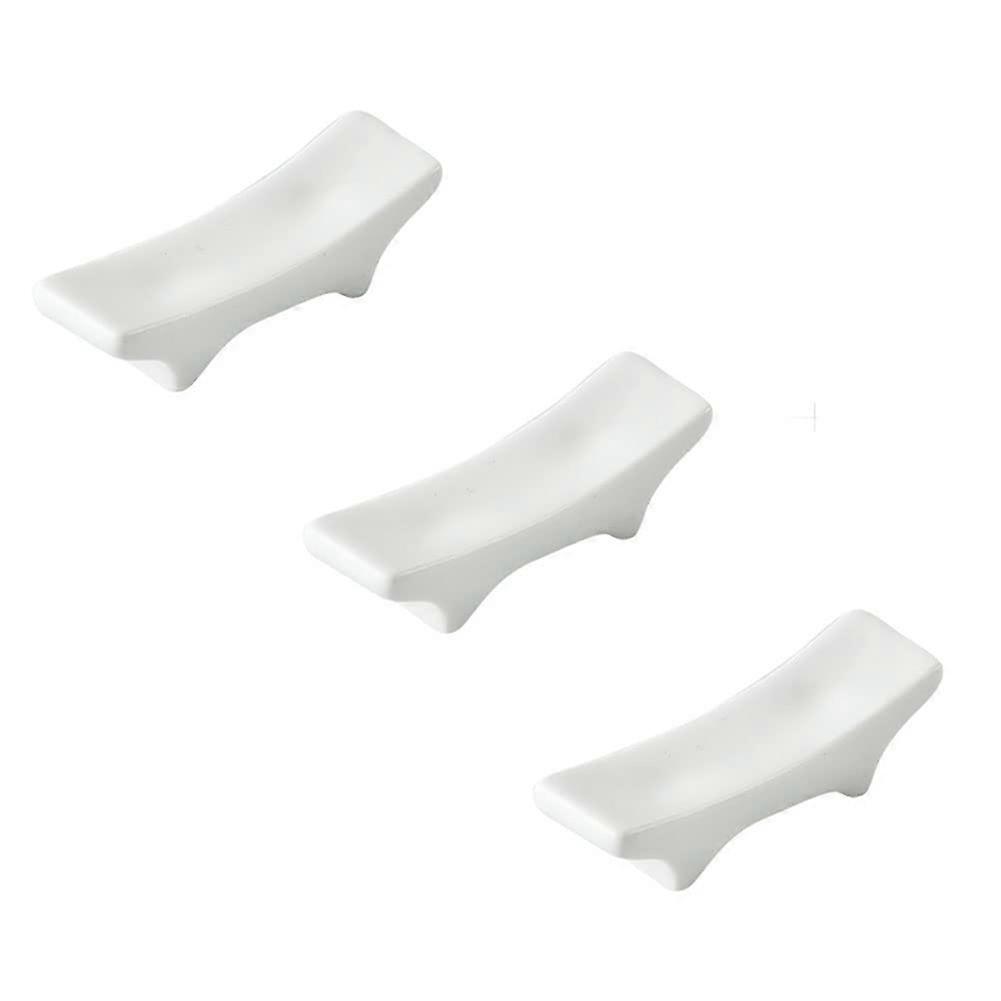 10PCS White Ceramic Chopsticks Rest Set MultiUtensil Holder for Kitchen Dining and Party Use