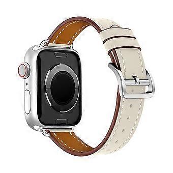 Pustende klokkerem i ekte skinn til Apple Watch-serien 9/8/7 41 mm/6/SE (2023)/SE