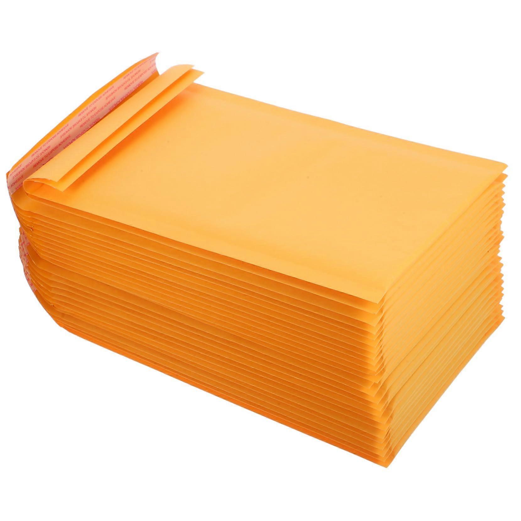 Yellow Padded Mailers 25 Pack Bubble Envelopes 27x16cm Self Seal ShockResistant for