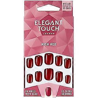 Unghie finte - ELEGANT TOUCH - Polished Color - Squoval - Rosso