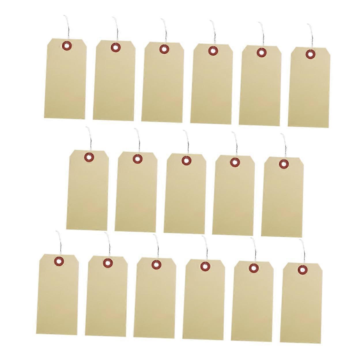 100pcs Manila  Tags with Wire Attachment for Packaging and Labeling