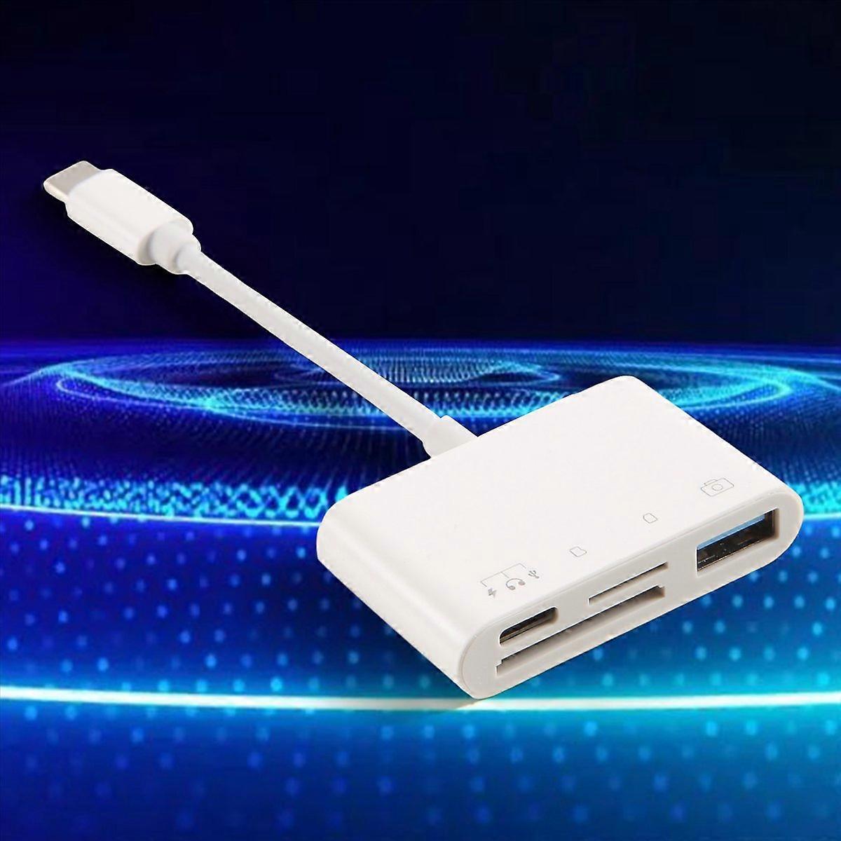 Type-C Interface Card Reader 4-In-1 4-Port Universal Card Reader