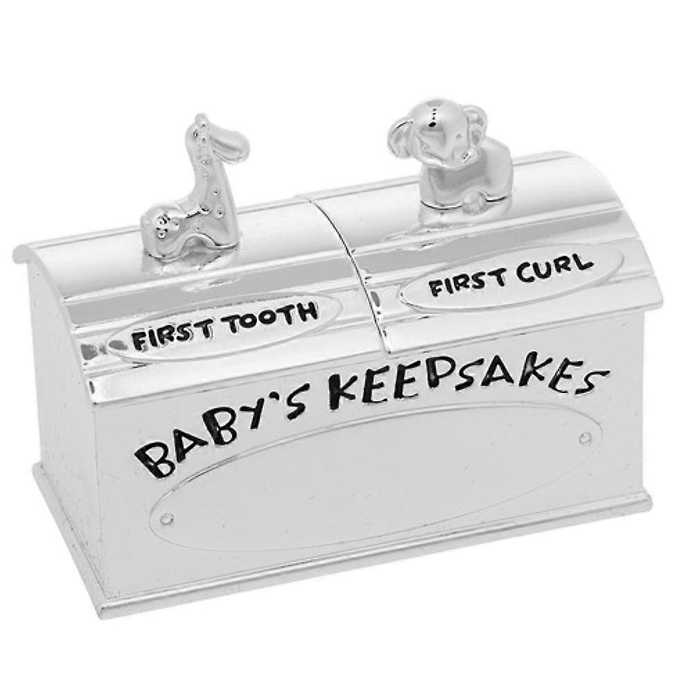 Silver-plated Baby First Tooth & Curl Set by Shudehill Giftware