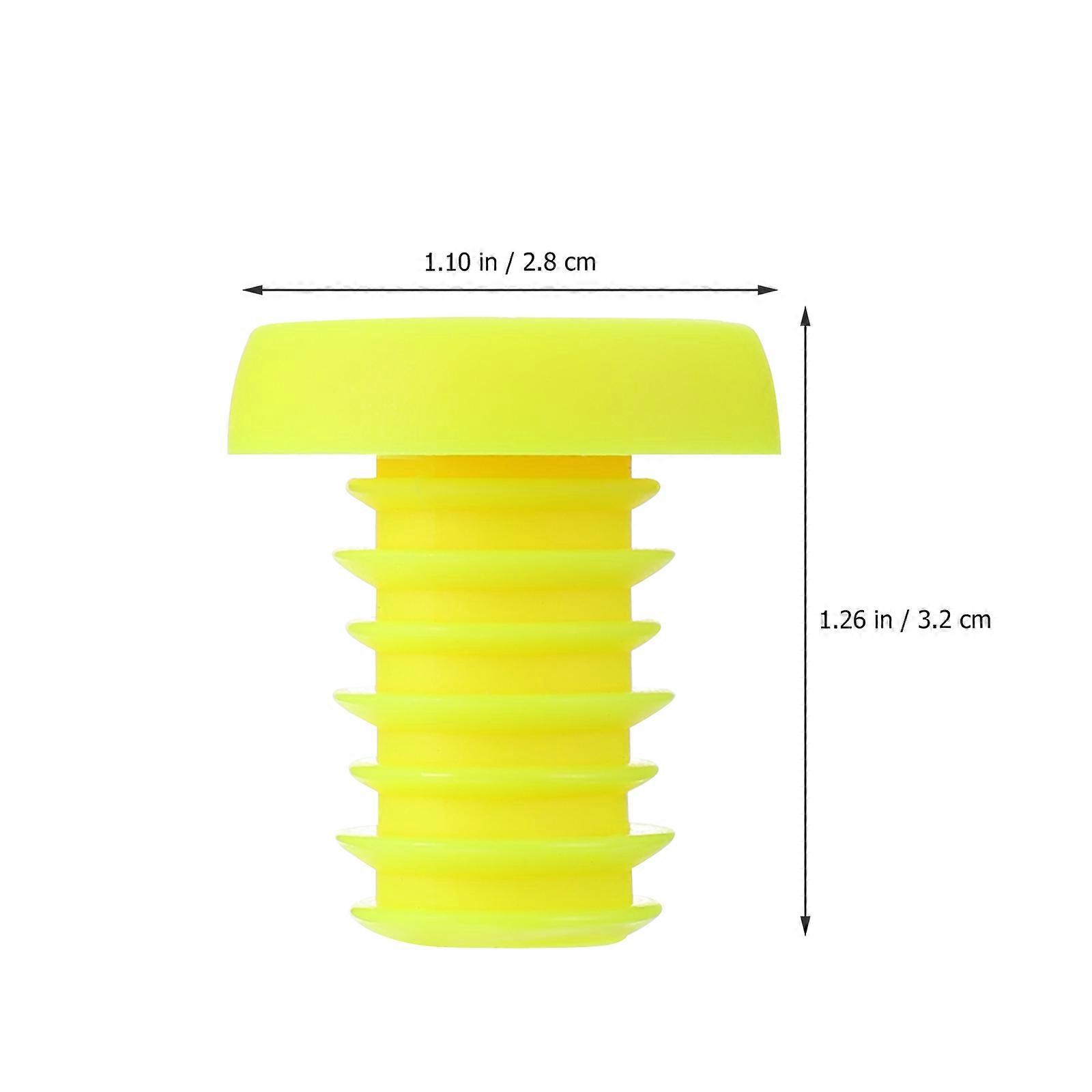 Yellow Bike Handle Plug Universal Bar End Caps for 1Pair Bicycles