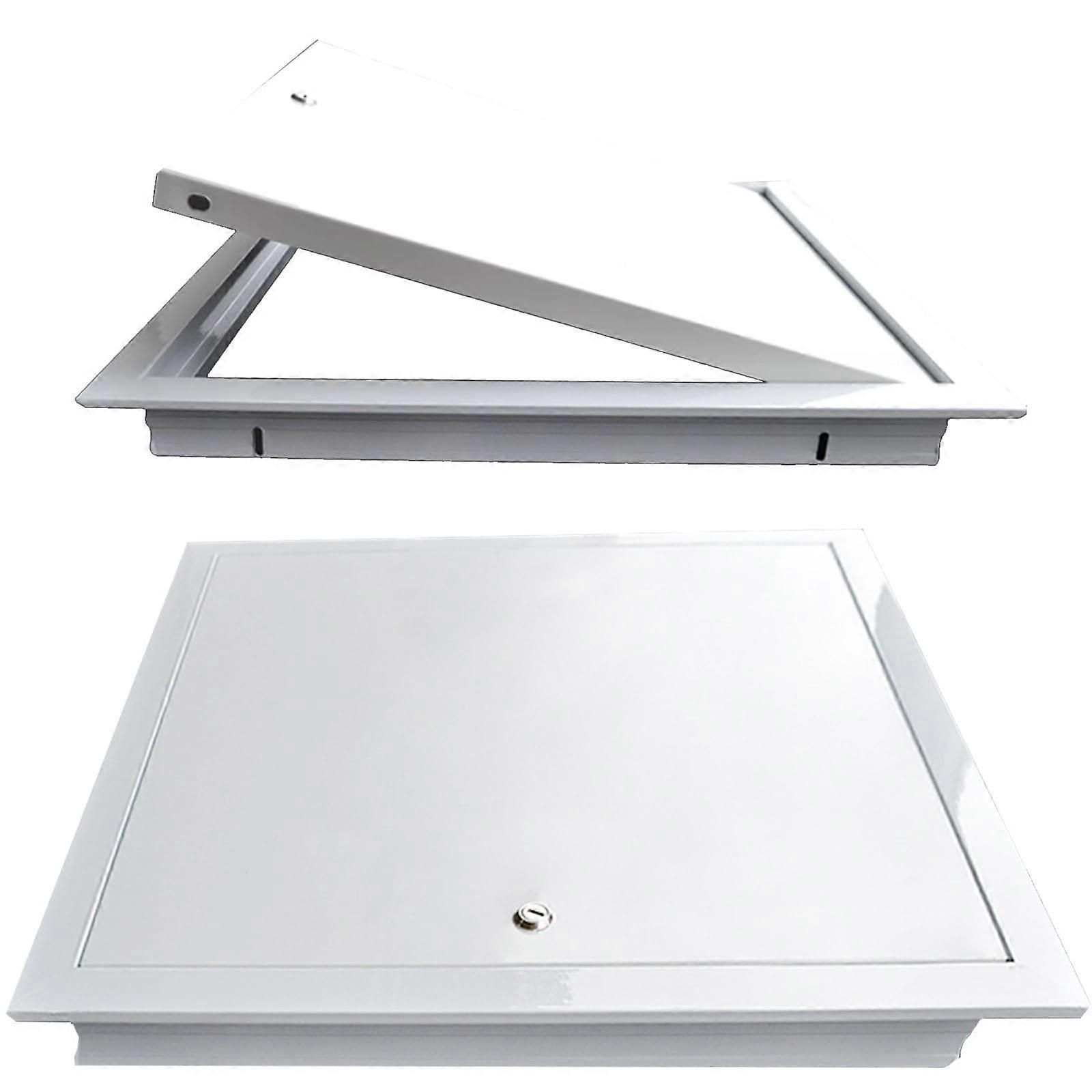 Lockable Attic Access Panel 8x12 Inch White Ceiling Wall Hatch for Electrical and Plumbing