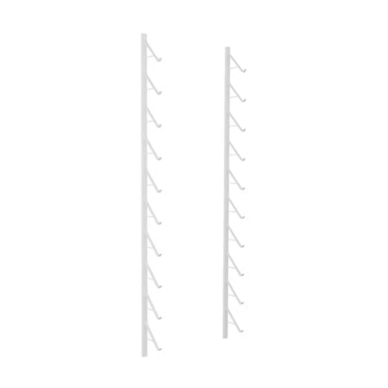 Floor Tile Display Stand with 15.5 x 140 cm White Component Panel, Wall Mount Wooden Rack