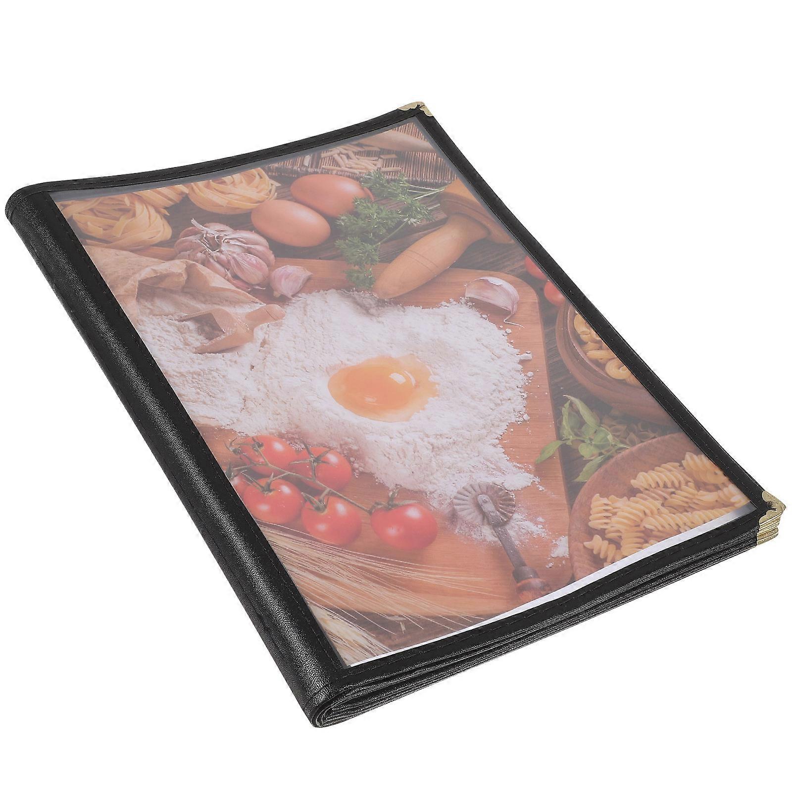 Restaurant Bar Menu Book Transparent PVC for Storage Use 4Pcs Collection