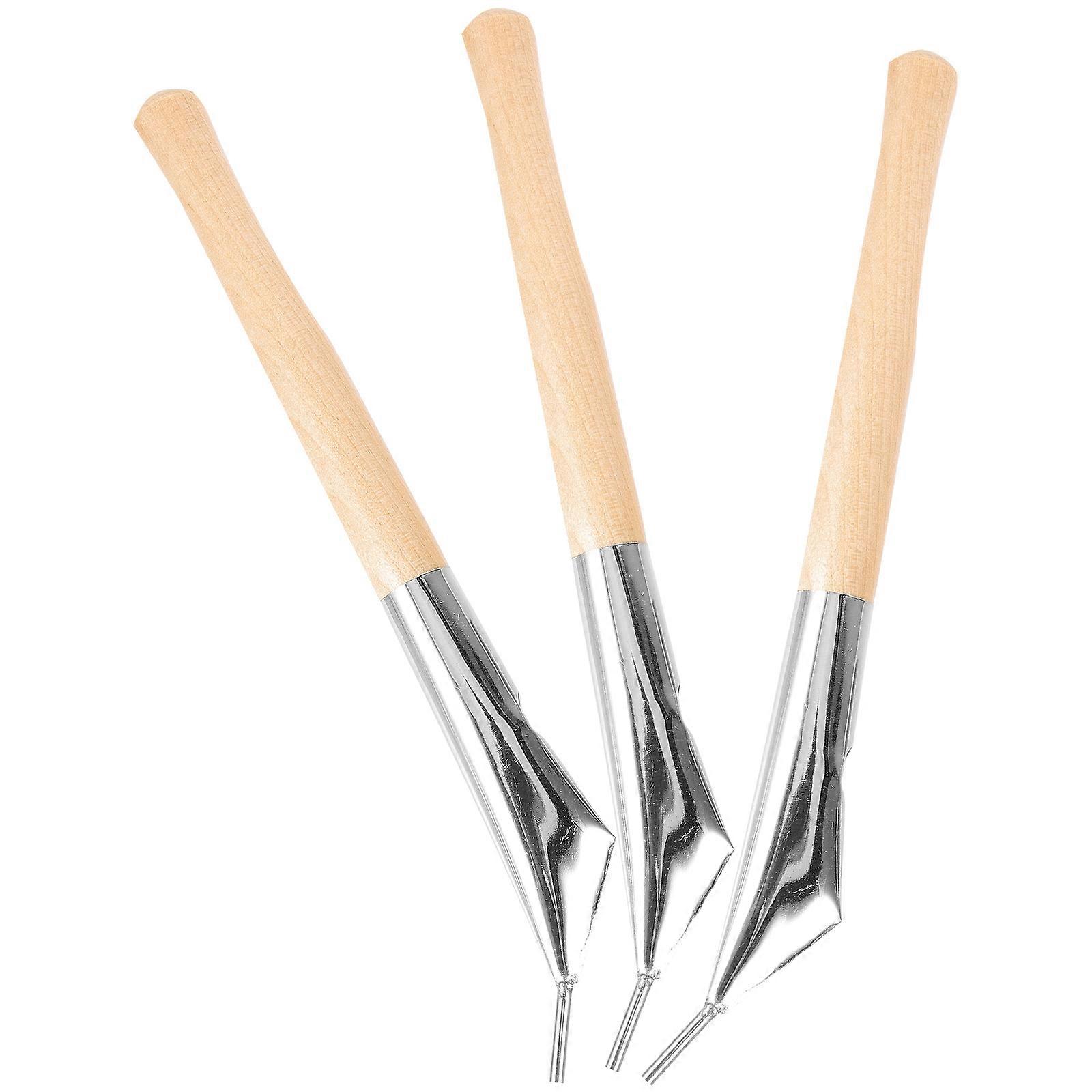 Sculpting Tool Batik Wax Tool for Clay Carving 3Pcs Batik Pen Artwork Set