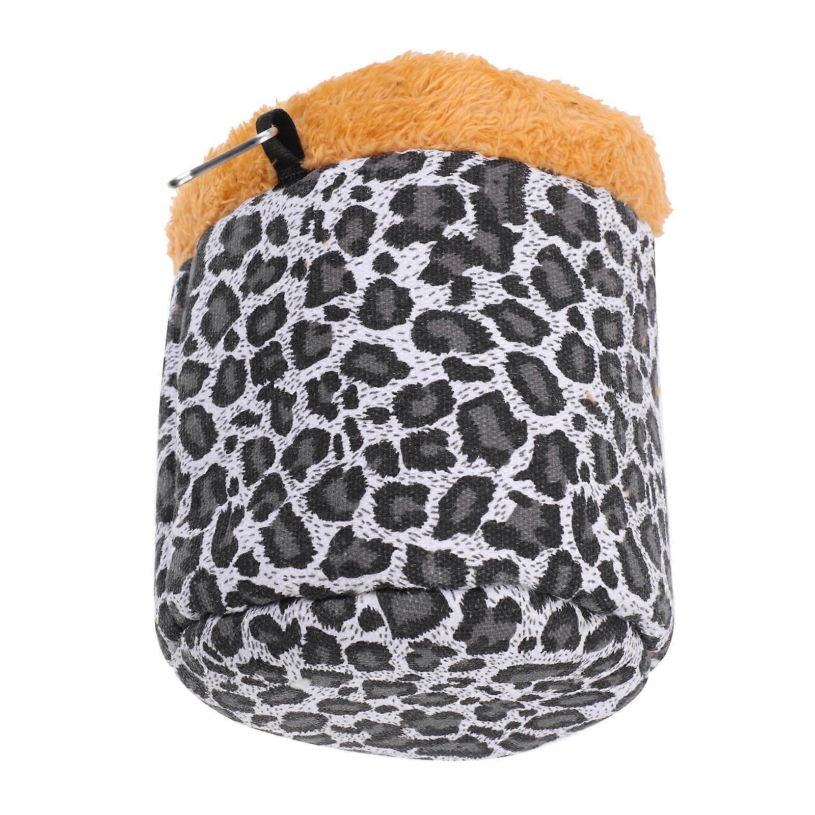 Pet Hamster Nest Warm Winter Bed for Small Pets 3Pcs Leopard Design