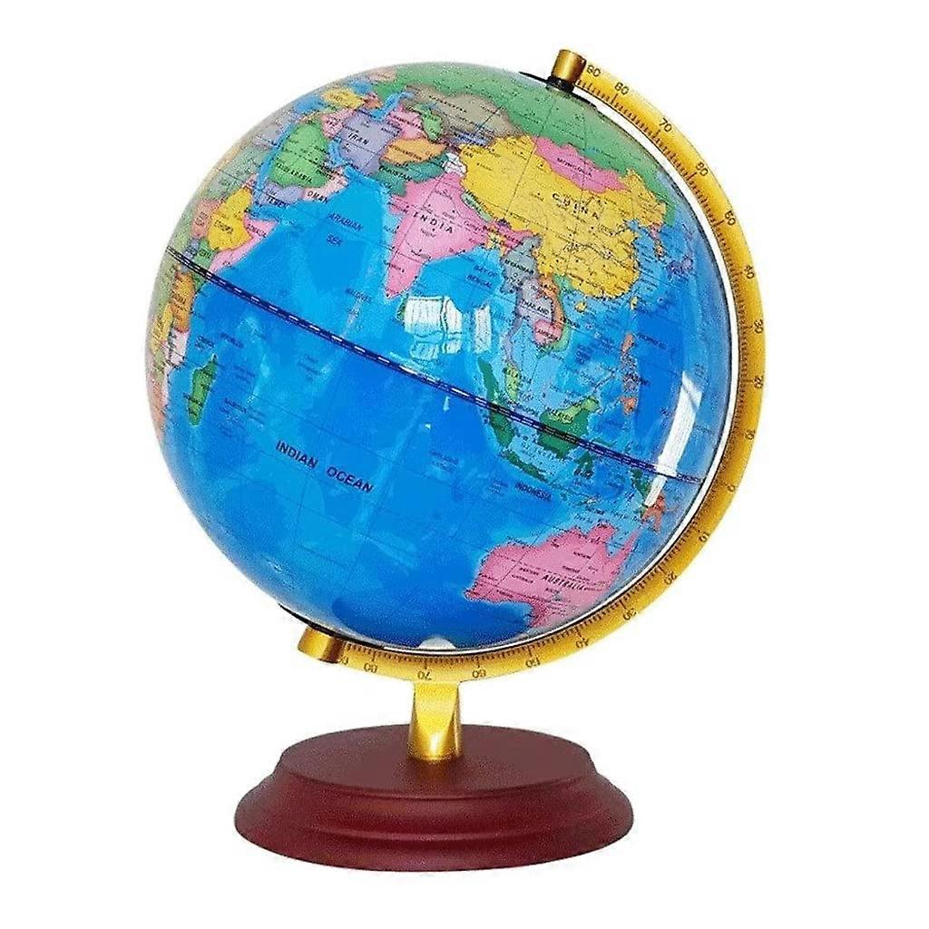 HD Printed Bilingual World Globe with Durable Metal Base for Educational Geography Learning