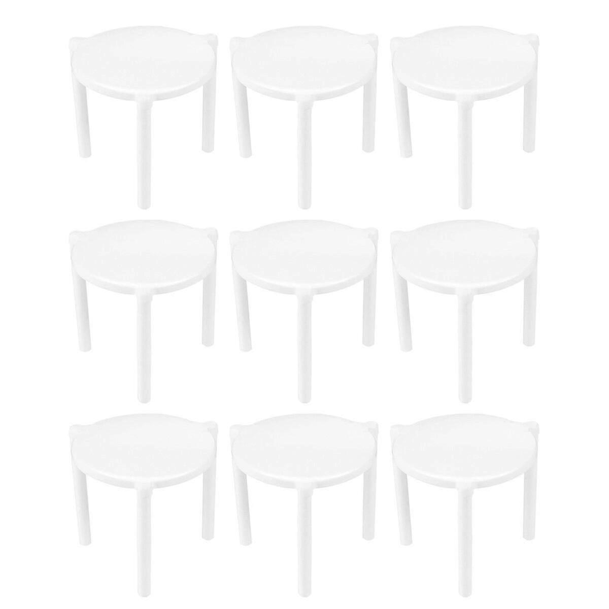 100pcs Pizza Saver Stand White Plastic Tripod Stack for Restaurant Container