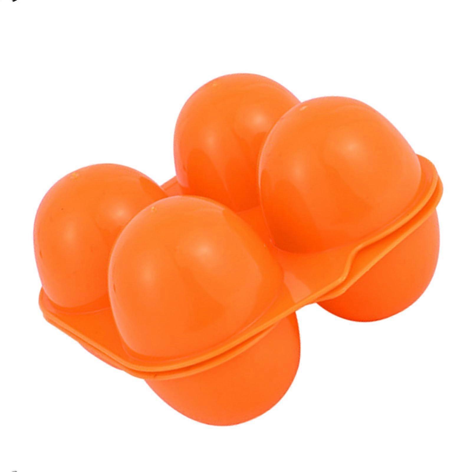 Egg Storage Container  Impact Resistant 4 Egg Carrier for Camping, Durable Plastic Reusable Box