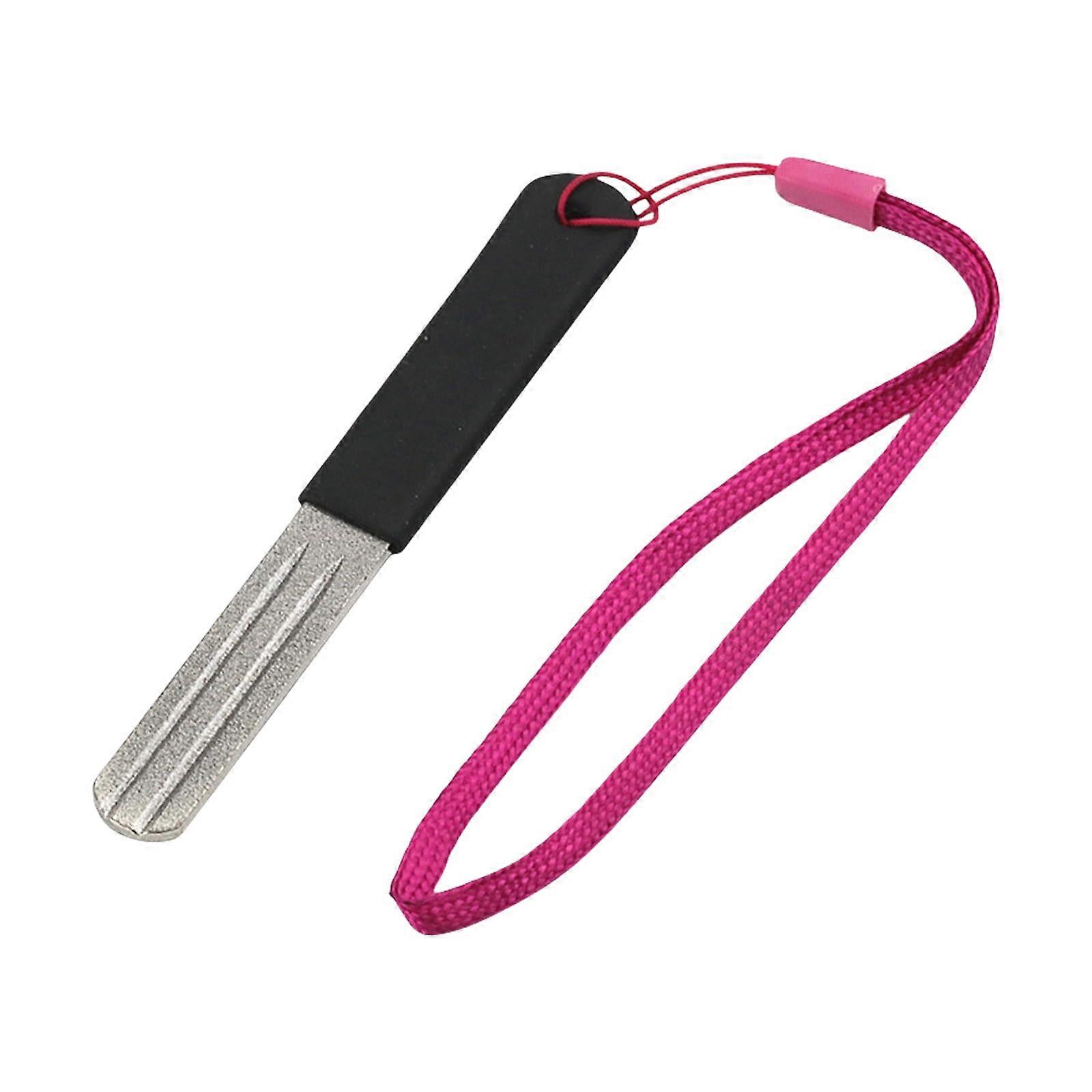 Double Sided Fishing Hook Sharpener for Precise Hook Performance, Portable Ergonomic Grip Black