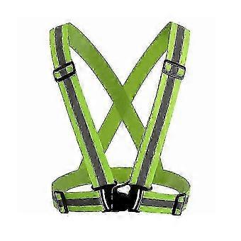Chaleco reflectante de seguridad ajustable Mengxi 25-26 con correas para correr de noche, ciclismo y deportes.