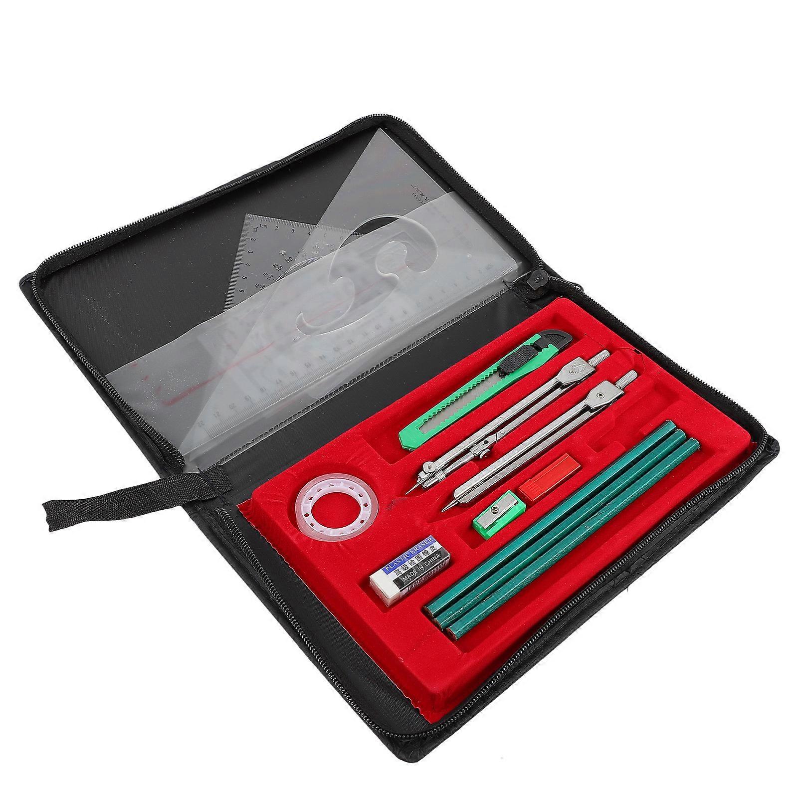 Engineering Drawing Kit Drafting Eraser for Drawing Use 1Set with Storage Box
