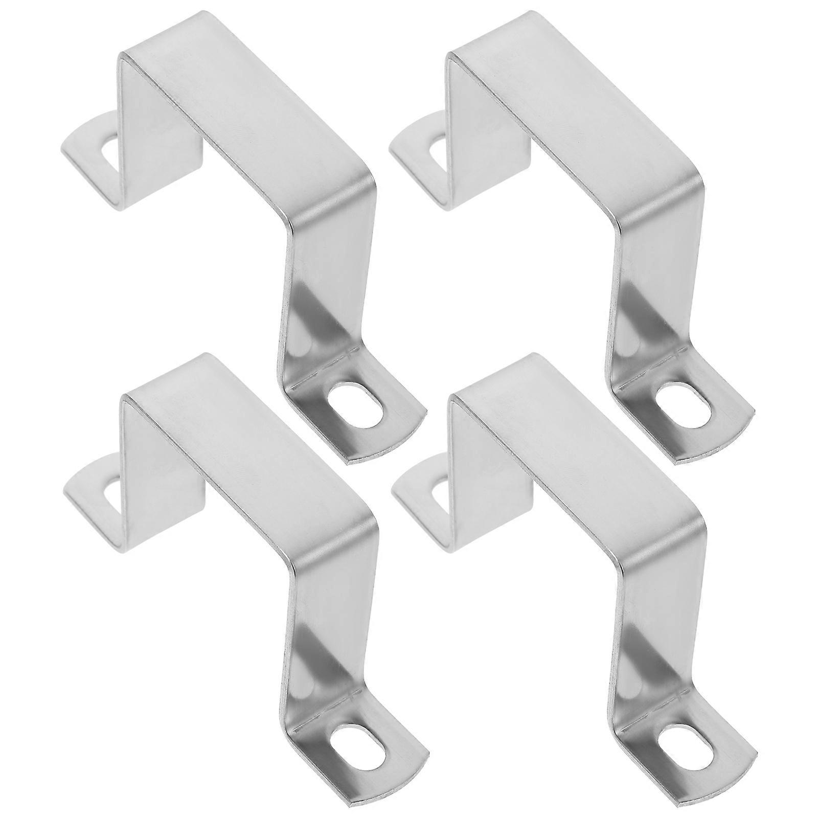4pcs Pipe Clamp Square Tube Clamp Bracket 2x2 polegadas Pipe Suporte Base Hanger