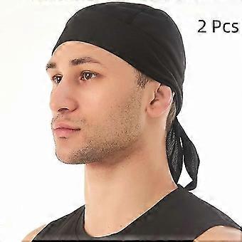2er-Pack leichte, kühlende Bandana-Mützen für Herren – schnelltrocknende Schweißkappen mit atmungsaktivem Design