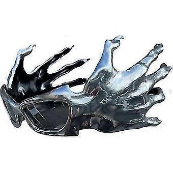 Occhiali da sole a forma di mano di mostro, occhiali da sole futuristici a forma di mano di mostro, occhiali divertenti e originali a forma di mani di mostro con lenti a specchio UV400