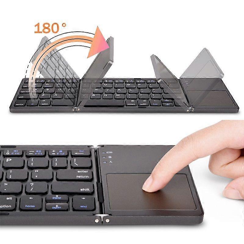 Folding Keyboard With Touchpad Bluetooth Wireless Keyboard For IOS/Android/Windows Ipad IPhone Tablet With Multi-Function Button