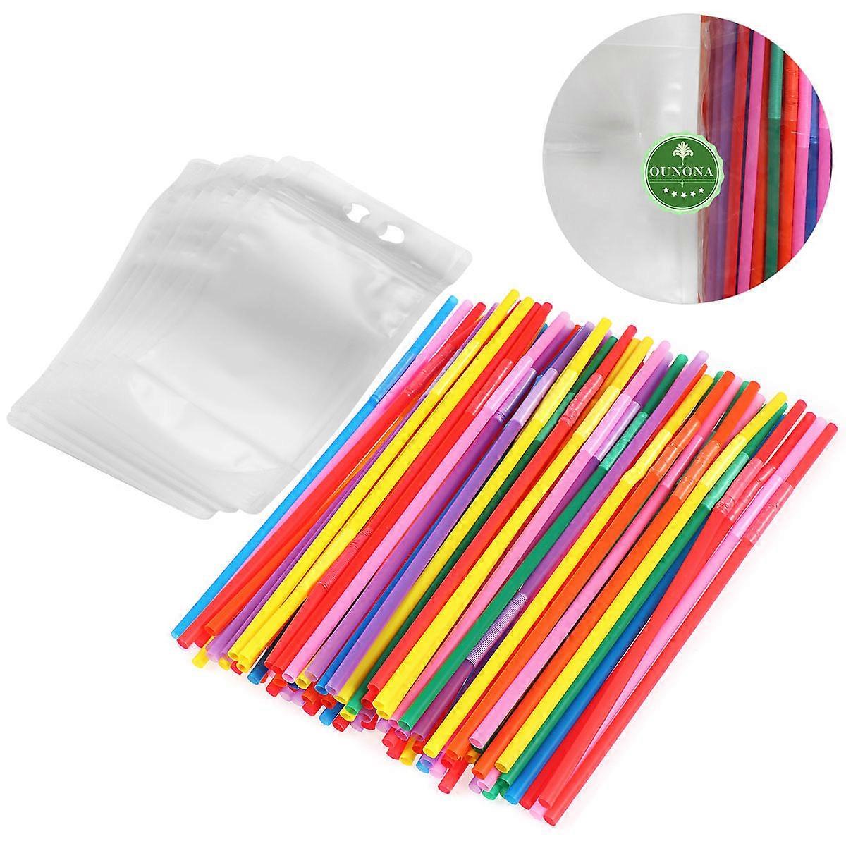 Creative Straw Handheld Drink Container Certified Square Shape 100Set
