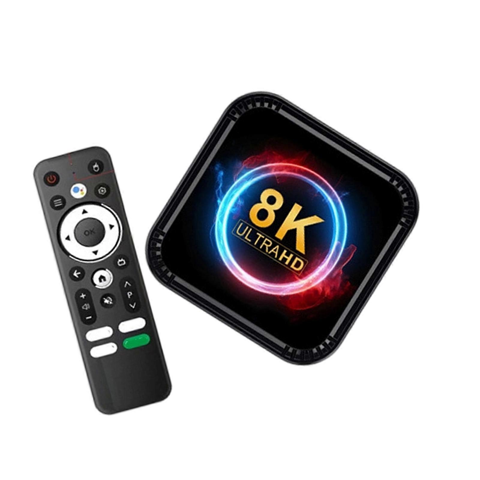 AndroidOS 13 Tv boxes 8 resolution Extreme HDTV Streaming MediaPlayer Bluetooth-compatible compatible Voice Remote Control European Version Multicolor