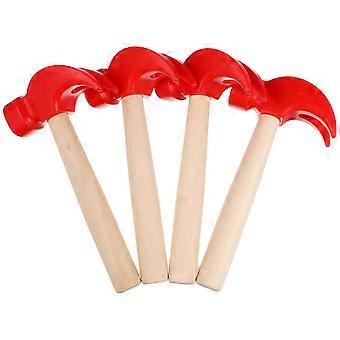 4Pcs Crianças Martelo Brinquedos Martelo de Madeira Brinquedos Martelo Simulado Brinquedos Crianças Cognição Brinquedos