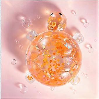 Glitter Turtle Squishy Fidget Toy  Slow-Rising Stress Relief Squeeze Ball with Floating Stars, Non-Sticky & Portable for Focus & Relaxation