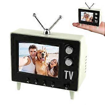 Mini Retro TV-modell – Perfekt för dockhusscener, dekoration, samlarobjekt & L3W0