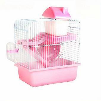 1pc Hamster Cage, Double-storey Small Castle For Hamsters, Small Pet Habitat With Accessories, Colorful Pet Play House