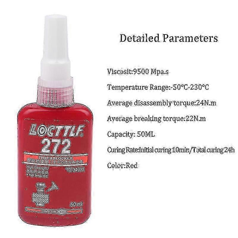 50ml 272 Retaining Compound Thread Locker Adhesive Glue Multi-purpose Use 26-27