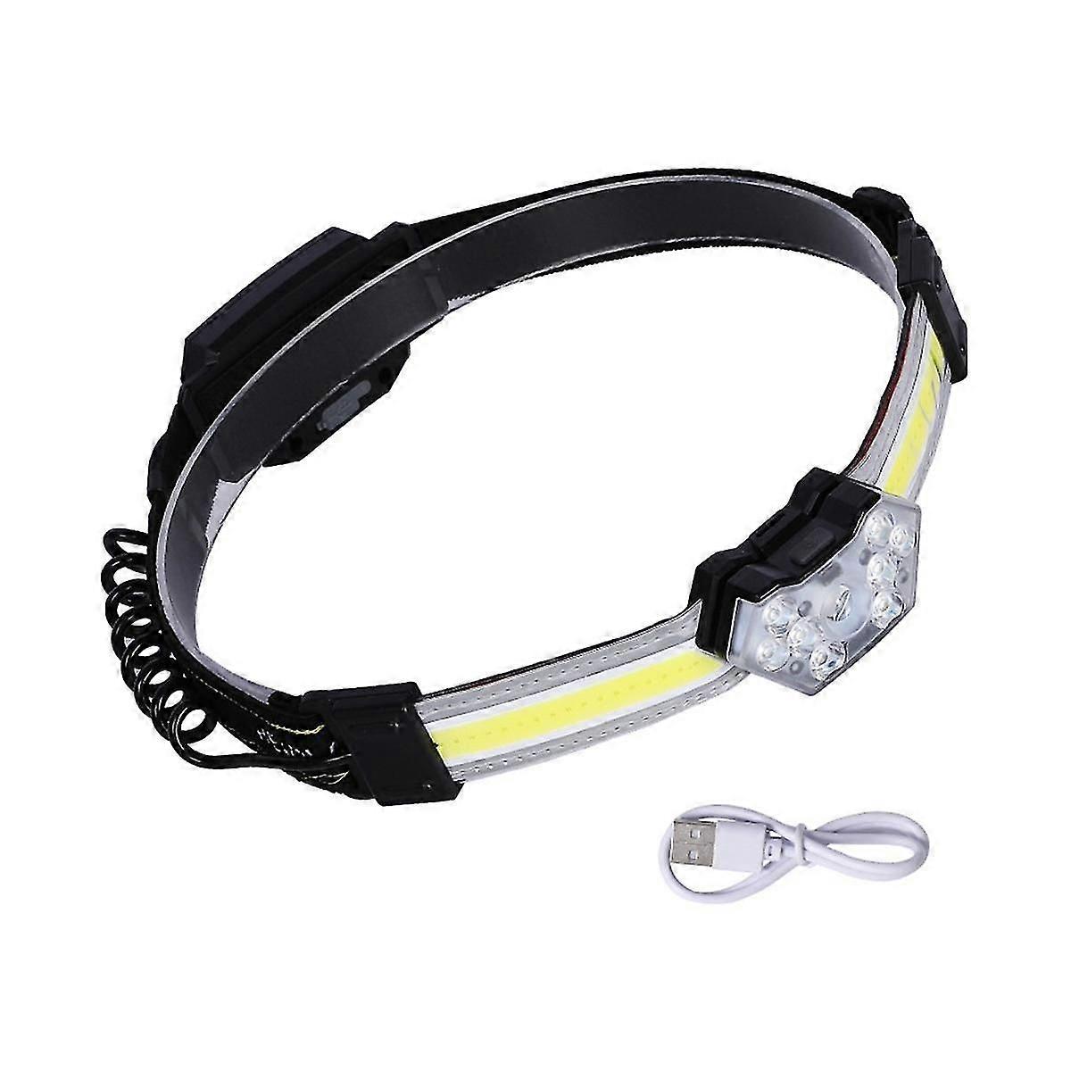 Head-mounted Torch Usb Rechargeable Waterproof Electric Fishing Light Multi-function Headlight Led