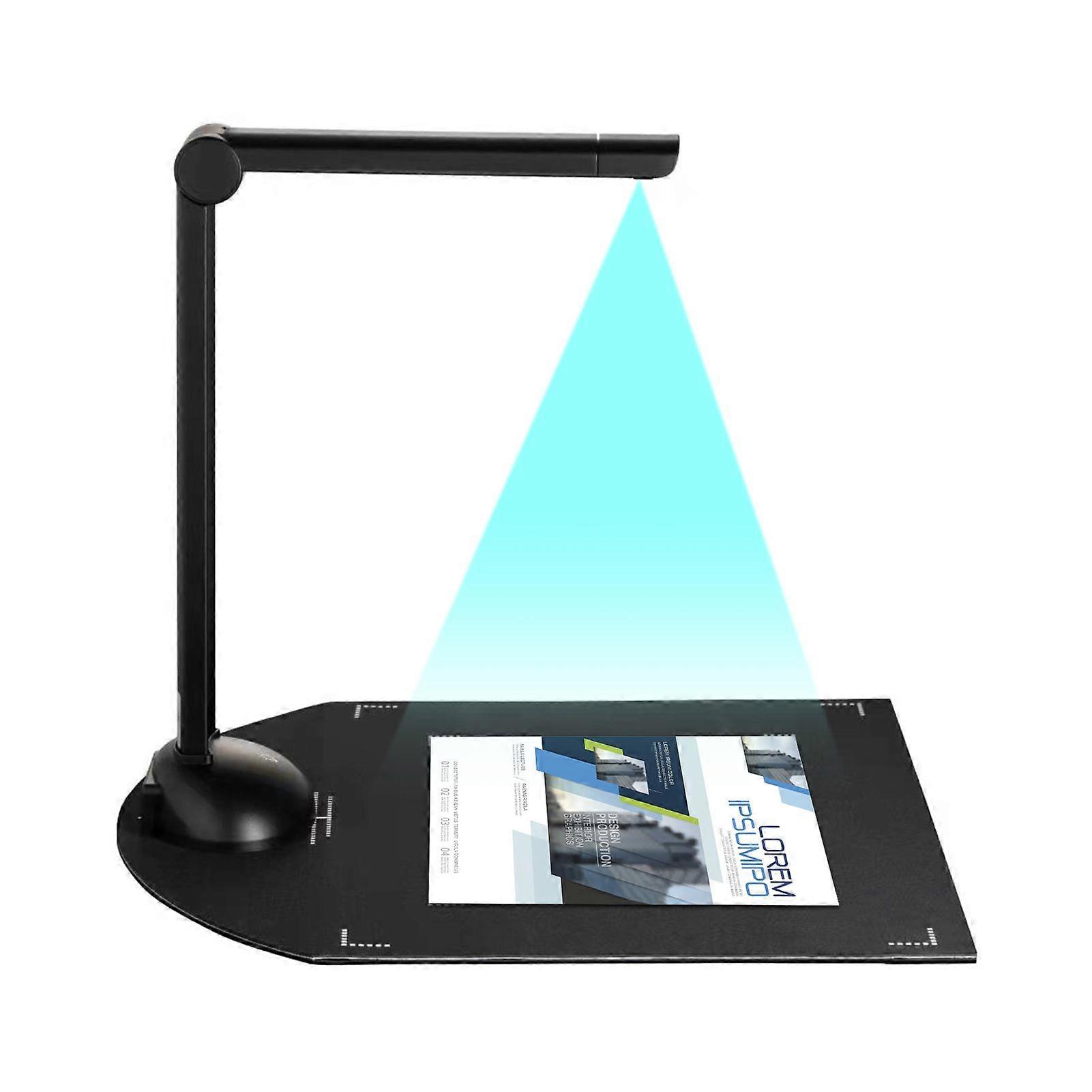 Document Book Camera Scanner 5 Mega-pixel HD High-Definition A4 Scanning Size with USB Port LED Light OCR Function Compatible with Windows for Classro