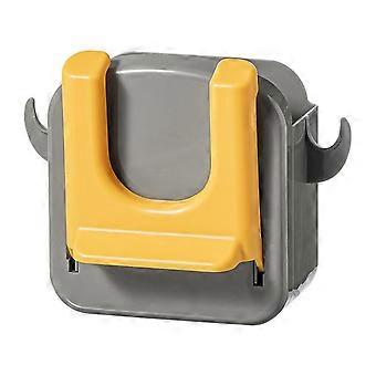 Wall Mount Hair Dryer Holder with Integrated Hooks Foldable Bracket Universal Bathroom Hair Dryer