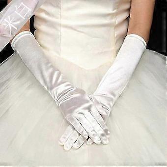 Lange, glatte Satin-Handschuhe für Damen mit Sonnenschutz, ideal zum Autofahren, für Abendveranstaltungen, Partys und festliche Anlässe (E43)