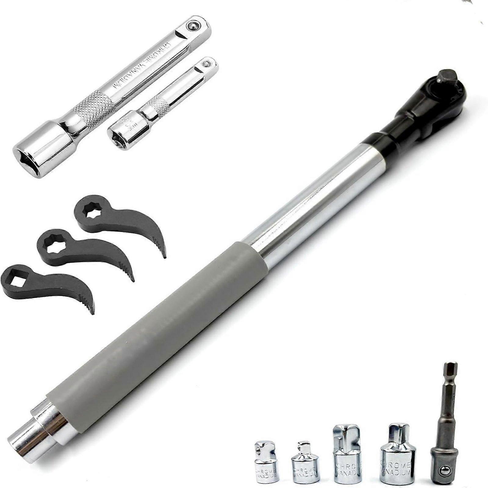 Shocks-Resistant Socket Wrench Offset Wrench Compact Access Ratchet Extension