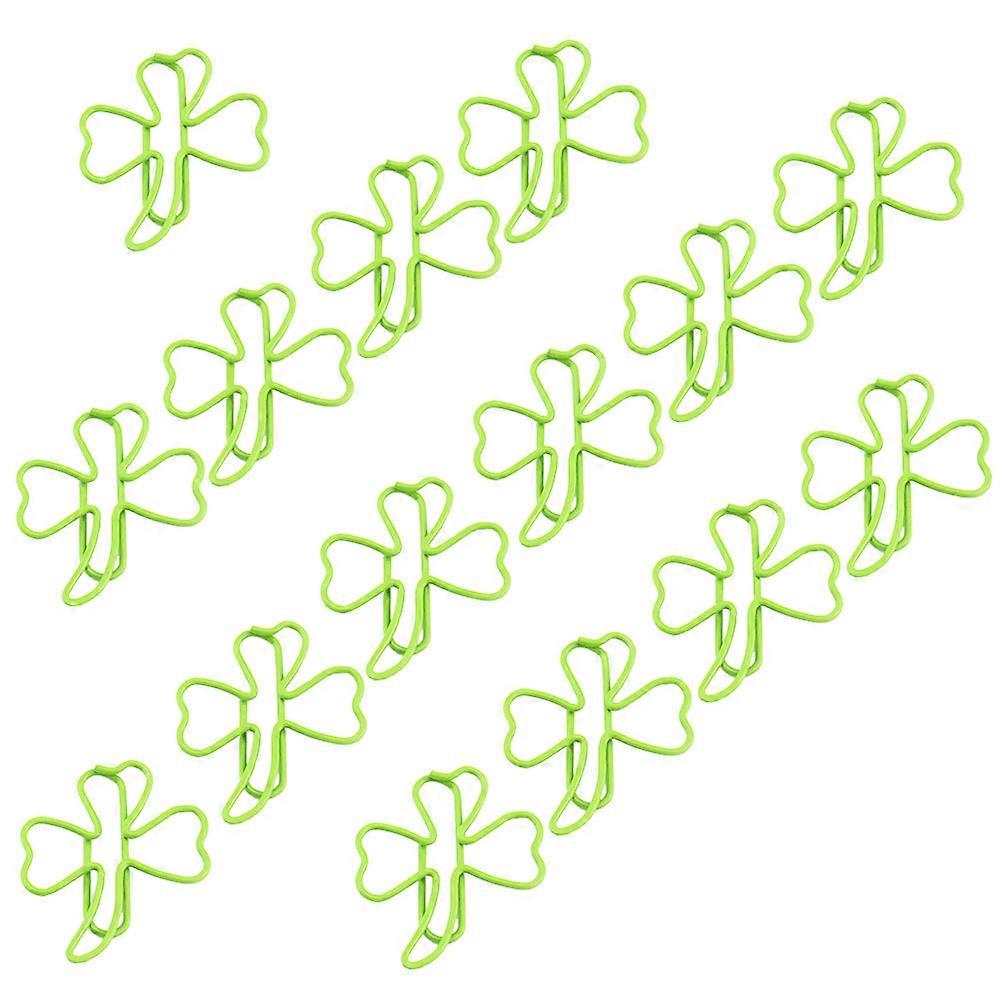 45 Pcs Clover Shape Paper Clips Bookmark Clips Practical Test Paper Clips