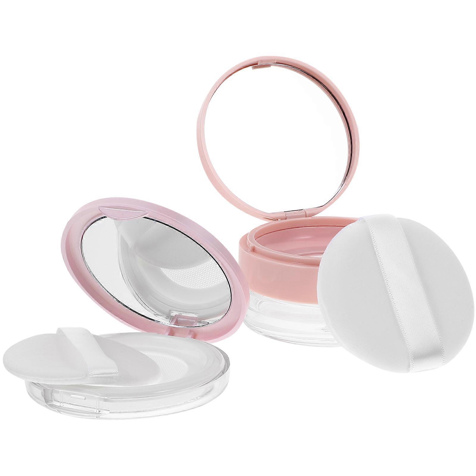 2pcs Empty Cushion Compact Case Small Makeup Containers Compact Container with Mirror