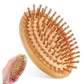 Scalp Massager & Detangling Hair Brush Bamboo Comb for Gentle Knot Removal on Curly Hair