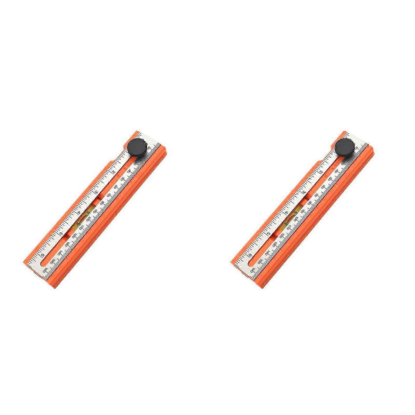 2X Foldable Depth Measuring Ruler Woodworking Multi-Angle Marking Ruler Adjustable Positioning Scribing Protractor Tools