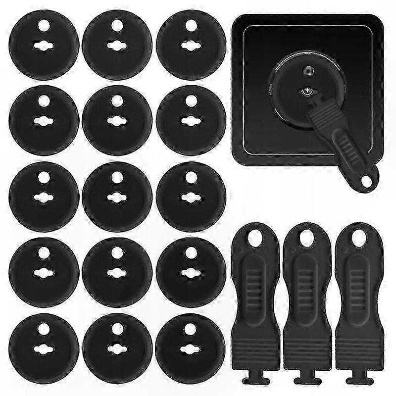 Outlet Plugs - 15 Pack - Black