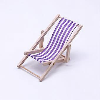 Conjunto de 5 Miniaturas de Cadeiras de Praia Dobráveis ​​para Decoração