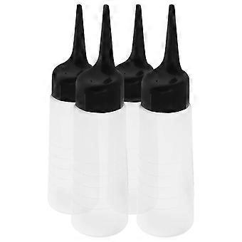 Haarverf applicatorflesjes voor salongebruik, 8 stuks, transparante plastic set