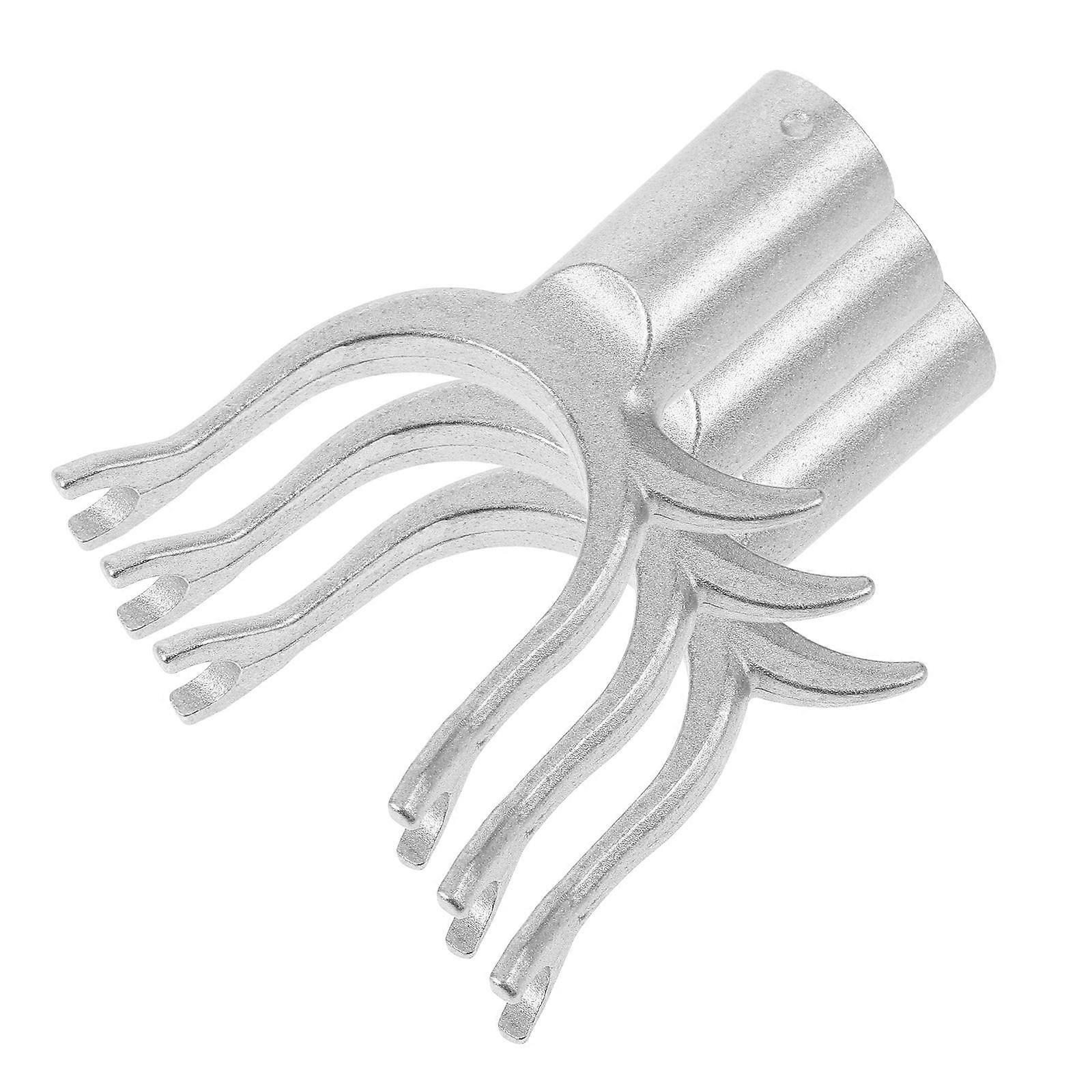 Silver Aluminium Clothes Rod Fork Replacement 3Pcs for Clothes Drying Tool