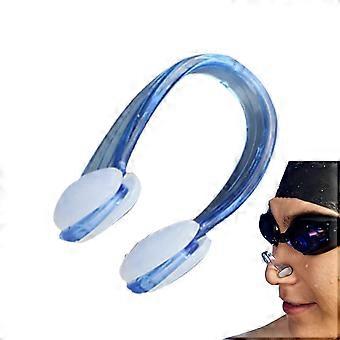 Clip nasale impermeabile in morbido silicone blu per immersioni, snorkeling, surf e doccia.