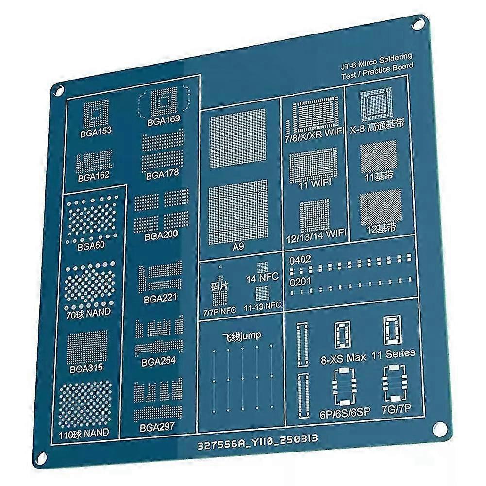 JT-6 SMD/SMT BGA Components Soldering Test Practice Board Disassembling and Assembling Welding Pad Practice