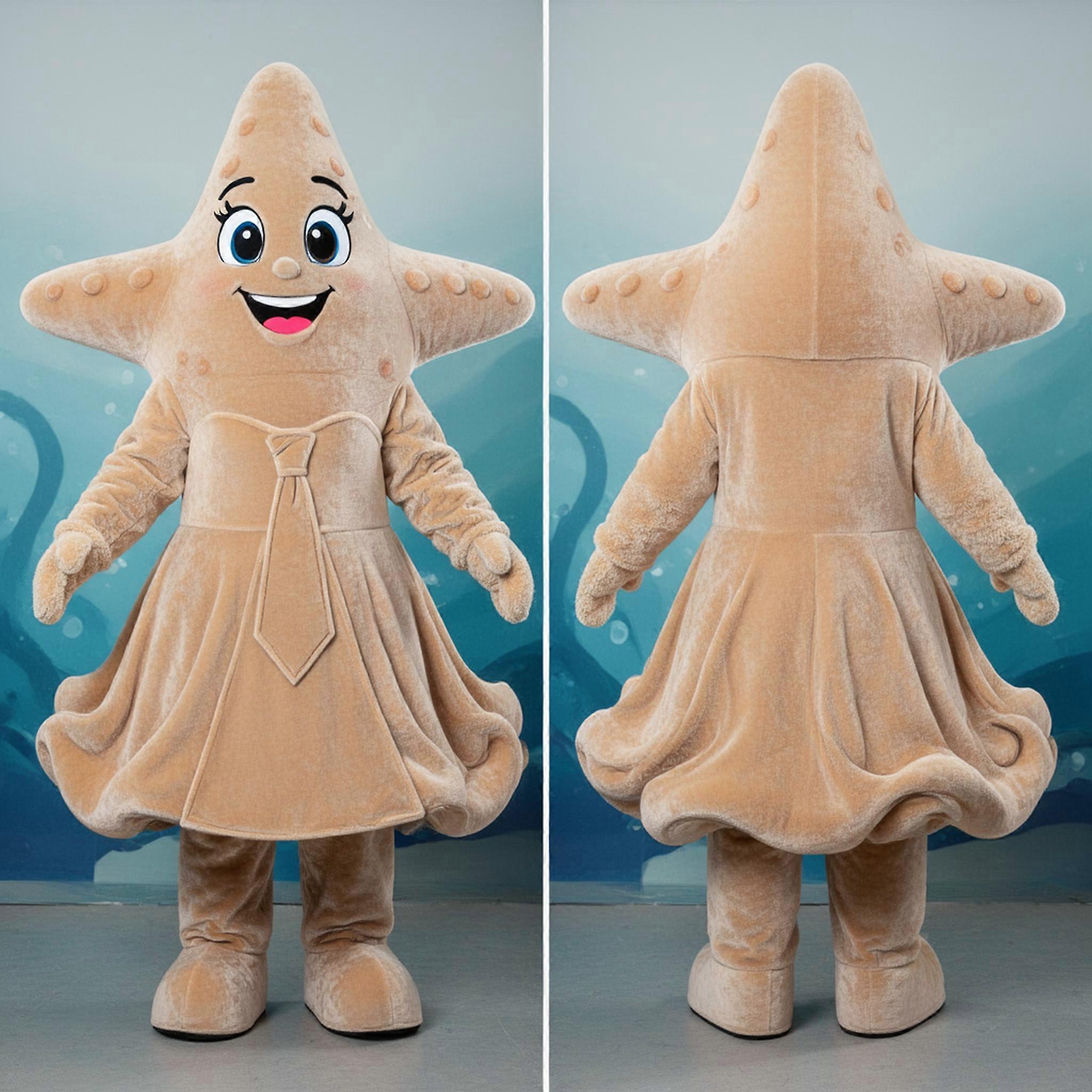 MASTICOT Beige Velvety Starfish Mascot