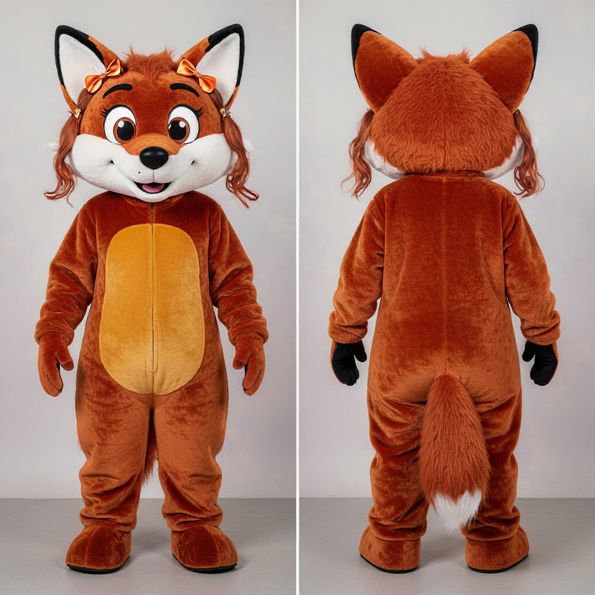 MASTICOT Rust Orange Playful Fox Mascot